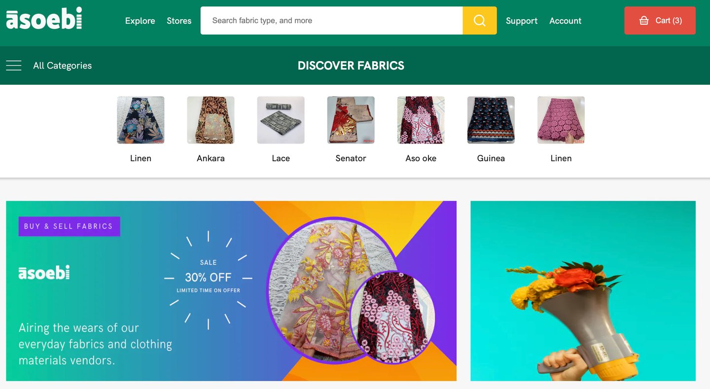 Asoebi Africa website preview