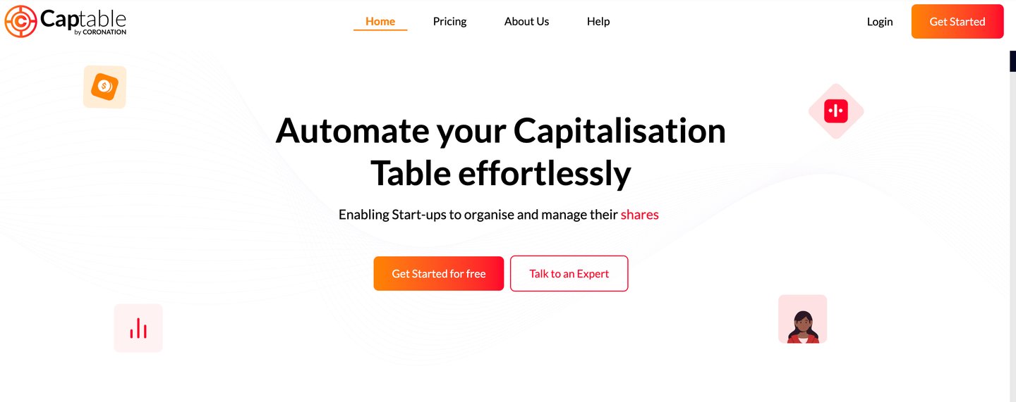 CapTable (Coronation Registrars) website preview