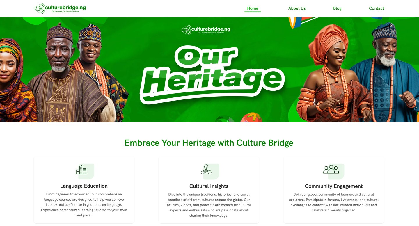 Culture Bridge website preview