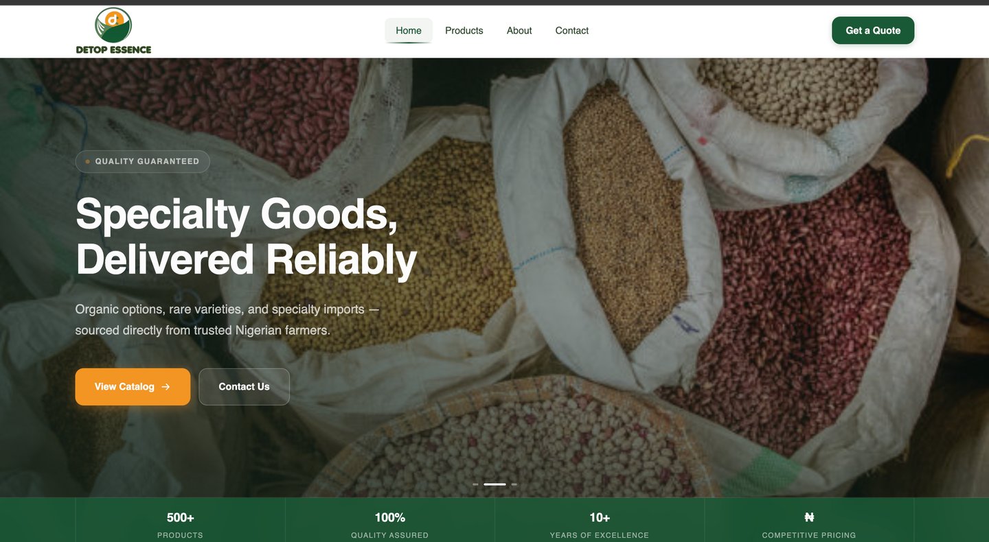 Detopagro website preview