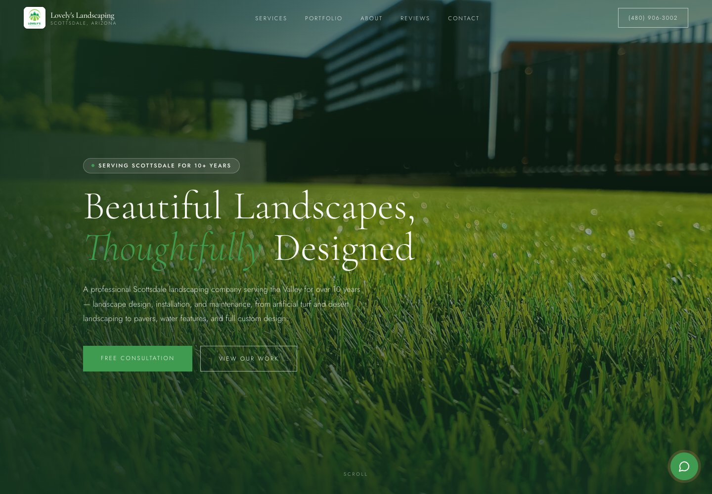 Lovely’s Landscaping website preview