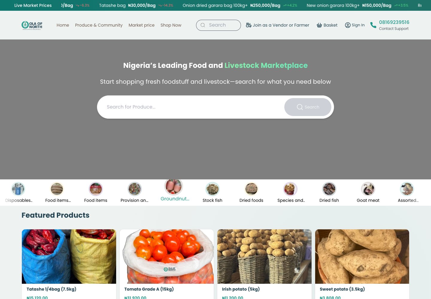 Ola of North website preview