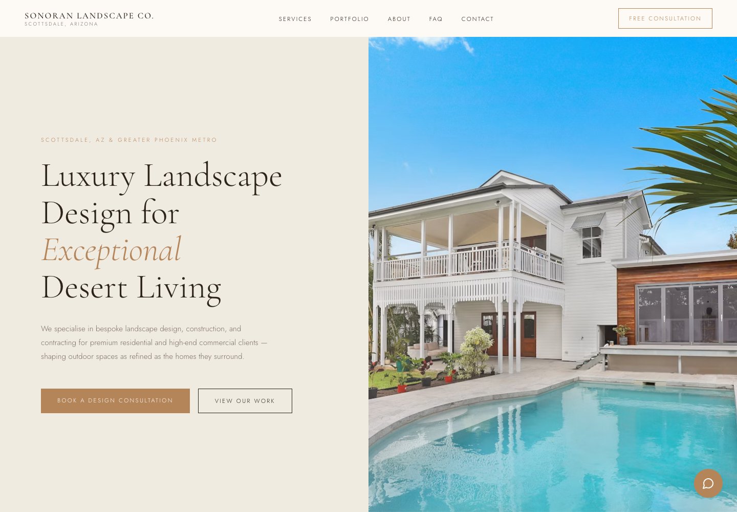 Sonoran Landscape Co. website preview