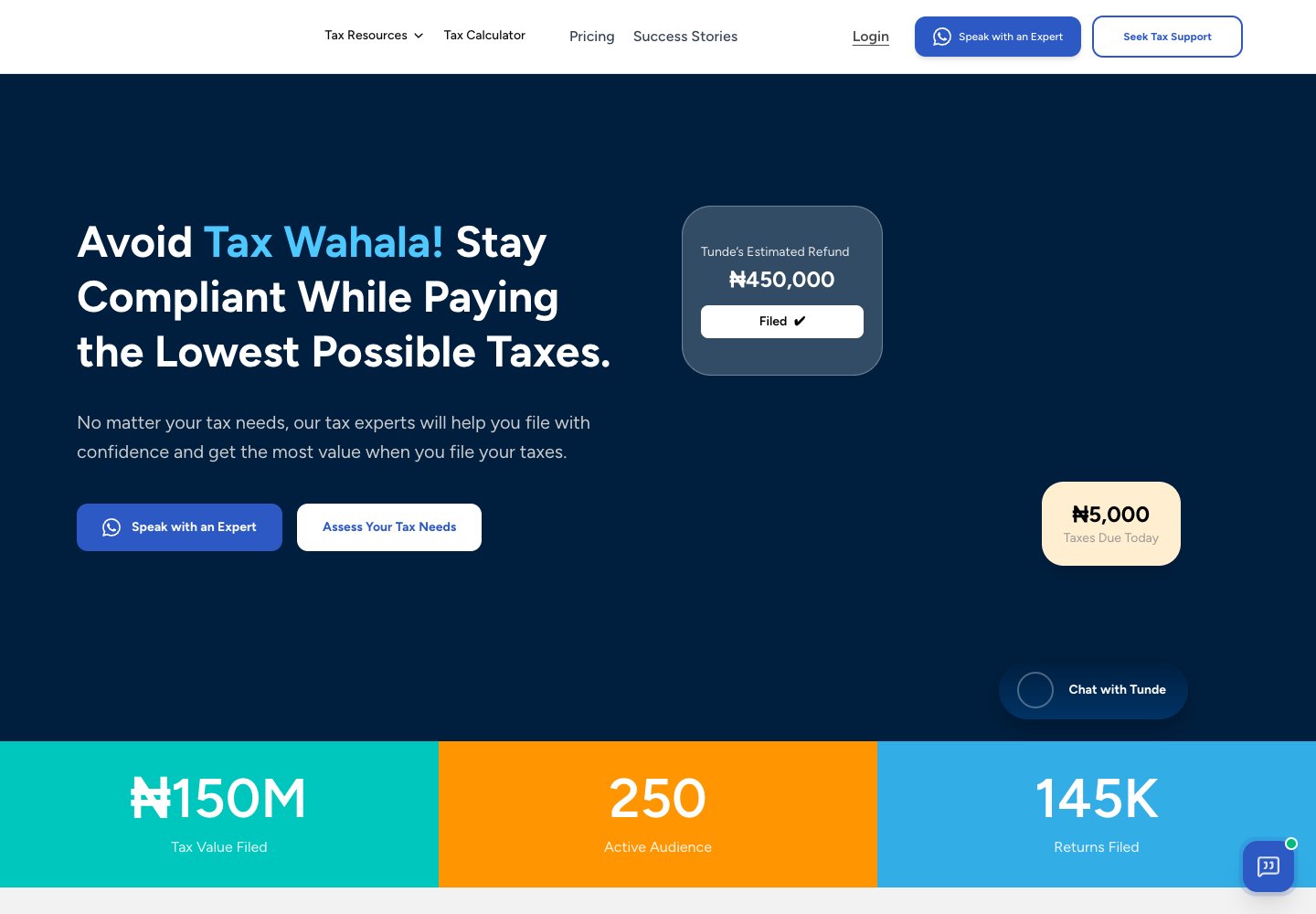 TaxOga website preview